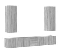 ""SALE 2026""Cabinet HiFi - Pour salon - design élégant Gris - Ensemble de meubles TV 5 pcs Sonoma gris Bois d'ingénierie 64.52 Kg 440