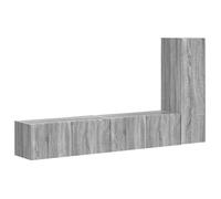 ""SALE 2026""Cabinet HiFi - Pour salon - design élégant Gris - Ensemble meuble TV 2 pcs Gris Sonoma Bois d'ingénierie 41.11 Kg 516512
