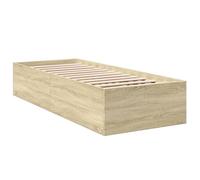""SALE 2026""Cadre de lit - 1 personnes - Structure de lit - 193x93x35cm chêne sonoma 90x190cm,32.9 Kg 645315