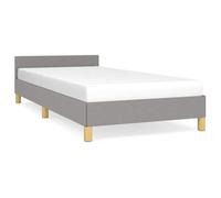 ""SALE 2026""Cadre de lit - 1 personnes - Structure de lit - 197x93x50cm gris clair 90x190cm tissu,17.5 Kg 390324