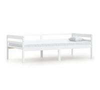""SALE 2026""Cadre de lit - 1 personnes - Structure de lit - 200x90x65cm blanc - bois de pin massif 90x200cm,16.1 Kg 260439