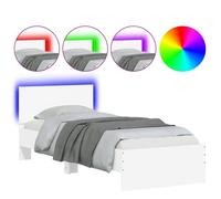 ""SALE 2026""Cadre de lit - 1 personnes - Structure de lit - 203x95x70cm avec lumières LED blanc 90x200cm,27.51 Kg 724645