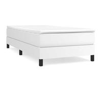 ""SALE 2026""Cadre de lit - 1 personnes - Structure de lit à ressorts blanc 90x200cm similicuir - 203x90x25cm,17.75 Kg 544161