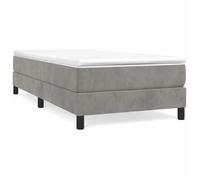 ""SALE 2026""Cadre de lit - 1 personnes - Structure de lit à ressorts gris clair 90x200cm velours - 203x90x25cm,17.1 Kg 863119