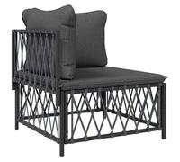 ""SALE 2026""Canapé d'angle de jardin - Pour Salon Balcon - avec coussins anthracite tissu tissé,72x72x66cm 11.5 Kg 2749954