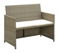 ""SALE 2026"" Canapé de jardin Beige - Canapé de jardin à 2 places avec coussins Beige Résine tressée PRO440549472