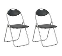 ""SALE 2026"" Chaise de cuisine Noir - Chaises pliantes à manger lot de 2 noir similicuir PRO314047361