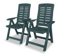 ""SALE 2026"" Chaise de jardin Vert - Chaises inclinables de jardin lot de 2 Plastique Vert PRO543726261