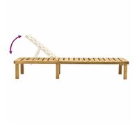 ""Sale 2026"" Chaise longue/Transat - BURKE - 1 PLACE - Bois de pin imprégné Cc1225