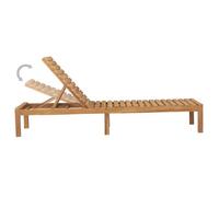 ""Sale 2026"" Chaise longue/Transat - BURKE - 1 PLACE - bois de teck solide Cc892