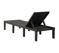 ""Sale 2026"" Chaise longue/Transat - BURKE - 1 PLACE - plastique anthracite Cc886