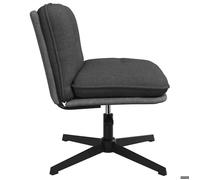 ""Sale 2026"" Chaise pivotante de bureau - 1 place - Gris foncé Tissu - 67x72x(83 - 93) cm DD595