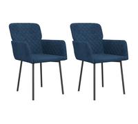 ""SALE 2026""Chaises à manger - lot de 2 - Chaises de Salon - Bleu Velours,51,5x61x78,5cm 11.6 Kg 1539779