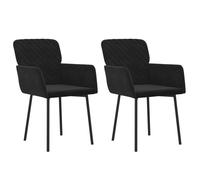 ""SALE 2026""Chaises à manger - lot de 2 - Chaises de Salon - Noir Velours,51,5x61x78,5cm 11.6 Kg 8491522