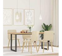 ""SALE 2026""Chaises à manger - lot de 4 - Chaises de Salon - crème tissu,45x54x86cm 33.6 Kg 3574632