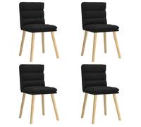 ""SALE 2026""Chaises à manger - lot de 4 - Chaises de Salon - noir tissu,45x54x86cm 34 Kg 1824563