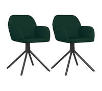 ""SALE 2026""Chaises pivotantes à manger - lot de 2 - Chaises de Salon - Vert foncé Velours,54x58,5x79,5cm 14.55 Kg 7272405