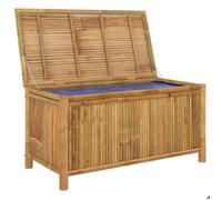 ""Sale 2026"" Coffre de rangement de jardin - BURKE - grande espace - 110x52x55 cm - Bambou CC86
