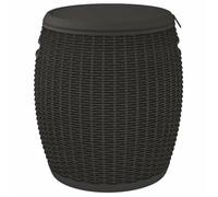 ""Sale 2026"" Coffre de rangement de jardin - BURKE - grande espace - 4 en 1 noir polypropylène CC94