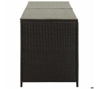 ""Sale 2026"" Coffre de rangement de jardin - BURKE - grande espace - résine tressée 200x50x60 cm - marron CC237