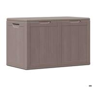 ""SALE 2026""Coffre de rangement extérieur Brun - Boîte de rangement de jardin 180 L Marron PP aspect bois 5.51 Kg 693484