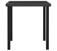 ""SALE 2026""Console de jardin/Table salle balcon Noir - Table à dîner de jardin Noir 70x70x73cm Résine tressée 12.25 Kg 156061