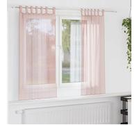 ""SALE 2026"" Décoration de Chambre élégant Rose - Rideaux en voile avec boucles 2 pcs rose clair 140x140cm PRO245286372