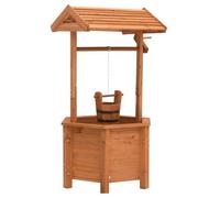 ""SALE 2026"" Décorations de pelouse / sculptures de jardin Brun - Jardinière à puits à souhait de jardin 40x40x84cm - bois de sa2127