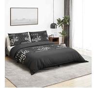 ""SALE 2026""Ensemble de housse de couette Coton - moderne-design - 100 % coton - noir - facile à nettoyer - 140x200 cm 372tym69t5526