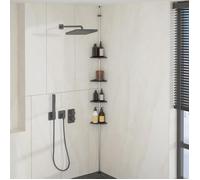 ""SALE 2026"" Étagère d’angle de douche télescopique Argent - Étagère d’angle de douche télescopique à 4 niveaux Argenté 7672087098076