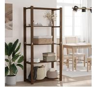 ""SALE 2026"" Étagère industrielle Brun - Support de rangement à 5 niveaux marron 80x38x170cm - bois pin PRO594976210