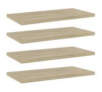 ""SALE 2026"" Étagères Brun - Panneau de bibliothèque 4 pcs chêne sonoma - Bois d’ingénierie PRO315673608