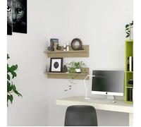 ""SALE 2026"" Étagères murale,ensemble élégant Brun - Étagères murales 2 pcs Chêne sonoma 80x11,5x18cm PRO407911475