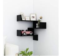 ""SALE 2026"" Étagères murale,ensemble élégant Noir - Étagère d'angle murale Noir 40x40x50cm - Bois d’ingénierie PRO898958822