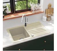 ""SALE 2026"" Évier/lavabo pour cuisine/salle de bain Beige - Évier de cuisine Granit Seul lavabo Beige PRO690888201