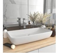 ""SALE 2026"" Évier/lavabo pour cuisine/salle de bain Blanc - Lavabo de luxe rectangulaire Blanc mat 71x38cm Céramique PRO161071375
