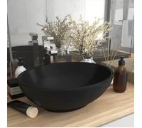 ""SALE 2026"" Évier/lavabo pour cuisine/salle de bain Noir - Lavabo ovale de luxe Noir mat 40x33cm Céramique PRO926652748