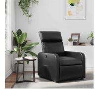""SALE 2026"" Fauteuil Chaise de relaxation Noir - Fauteuil inclinable Noir Similicuir PRO489685068