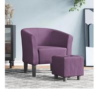 ""SALE 2026"" Fauteuil Chaise de relaxation Pourpre - Chaise cabriolet avec repose-pied violet tissu PRO730072707