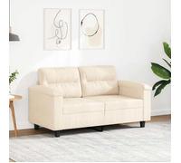 ""SALE 2026"" Fauteuil/Chaise-Sofa Beige - Canapé à 2 places Beige 120cm Tissu microfibre PRO494994327
