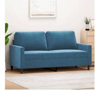 ""SALE 2026"" Fauteuil/Chaise-Sofa Bleu - Canapé à 2 places Bleu 140cm Velours PRO319627537