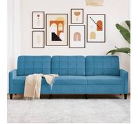 ""SALE 2026"" Fauteuil/Chaise-Sofa Bleu - Canapé à 3 places Bleu 210cm Velours PRO519649855