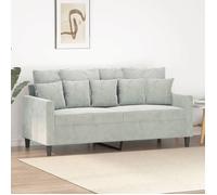""SALE 2026"" Fauteuil/Chaise-Sofa Gris - Canapé à 2 places Gris clair 140cm Velours PRO449219170