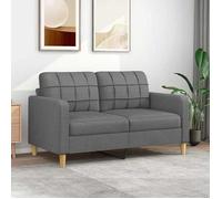 ""SALE 2026"" Fauteuil/Chaise-Sofa Gris - Canapé à 2 places Gris foncé 140cm Tissu PRO257852329