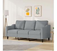 ""SALE 2026"" Fauteuil/Chaise-Sofa Gris - Canapé à 3 places Gris clair 180cm Tissu PRO546549829