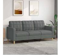 ""SALE 2026"" Fauteuil/Chaise-Sofa Gris - Canapé à 3 places Gris foncé 180cm Tissu PRO714844892