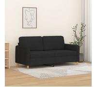 ""SALE 2026"" Fauteuil/Chaise-Sofa Noir - Canapé à 2 places Noir 140cm Tissu PRO298112459