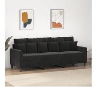 ""SALE 2026"" Fauteuil/Chaise-Sofa Noir - Canapé à 3 places Noir 180cm Velours PRO113133166