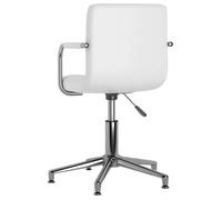 ""Sale 2026"" Fauteuil de bureau - Pour 1 personne - desgin pivotante - Blanc Similicuir - 48x47x(74.5-88.5) cm DD397