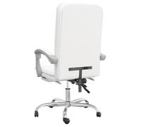 ""Sale 2026"" Fauteuil inclinable de bureau - Chaise simple - Blanc Similicuir - 63x56x(110.5-120) cm DD273